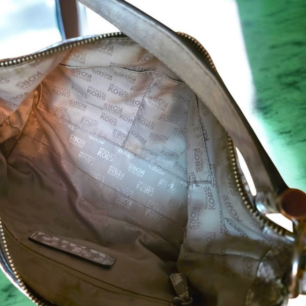 Michael Kors Neutral Python Embossed Leather Shou… - image 16